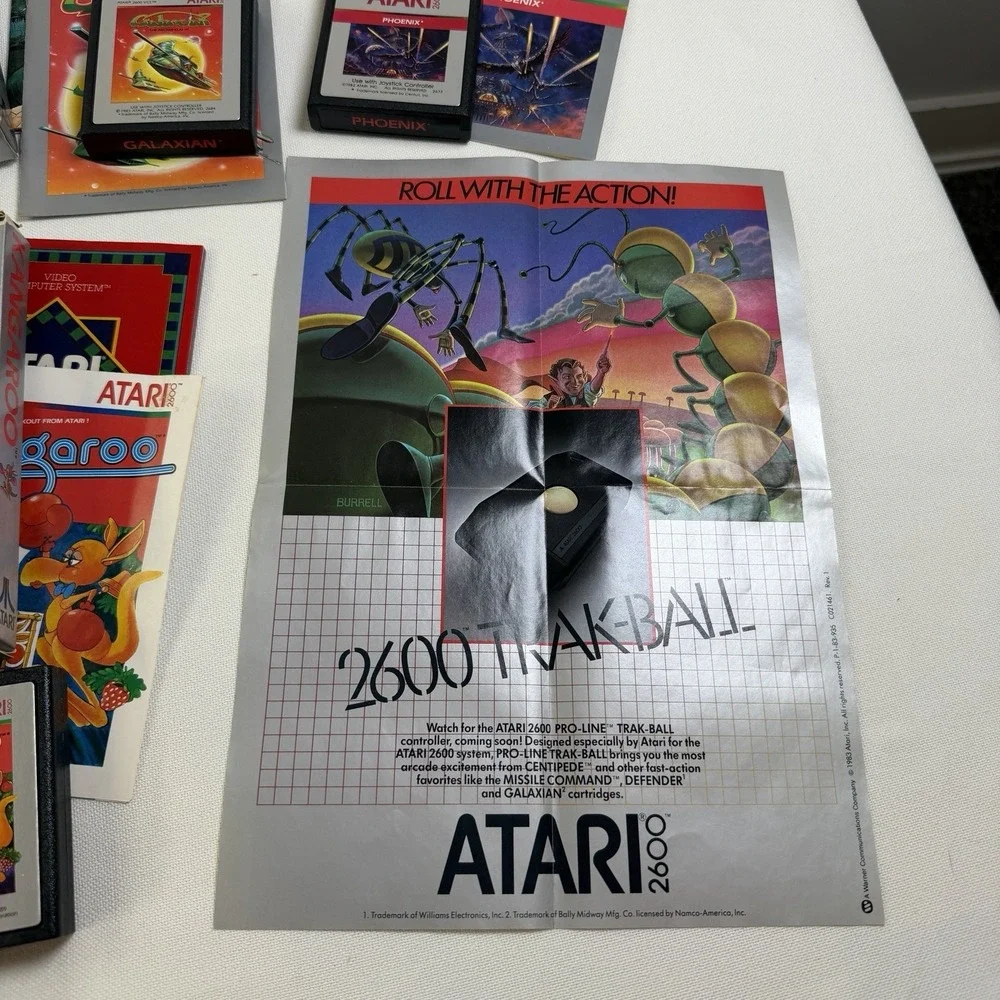 Atari 2600 Games Lot 7 - Ms. Pac-man Dig Dug Centipede Phoenix Galaxian Kangaroo
